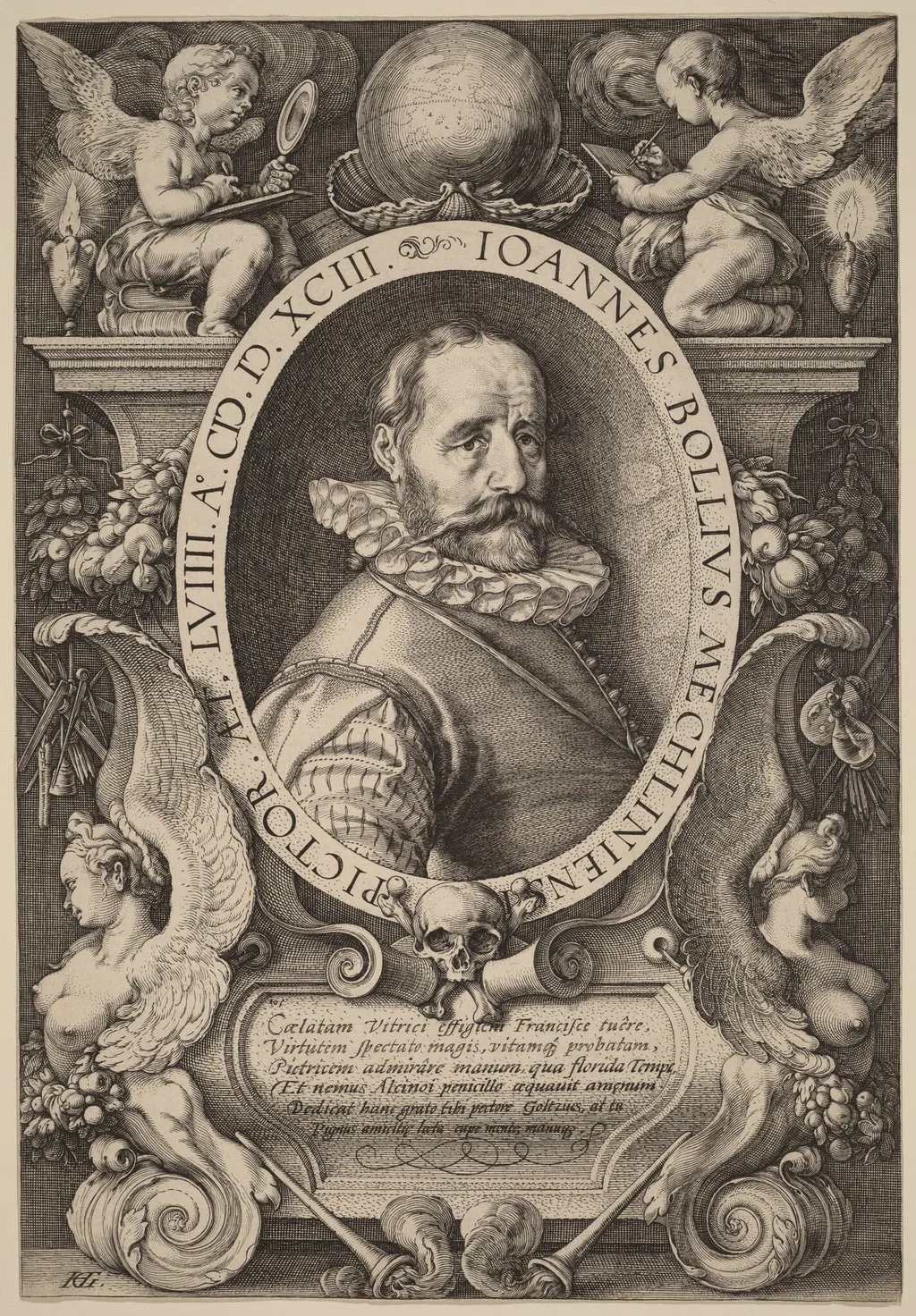 Hans Bol, by Hendrik Goltzius, ink, 1593