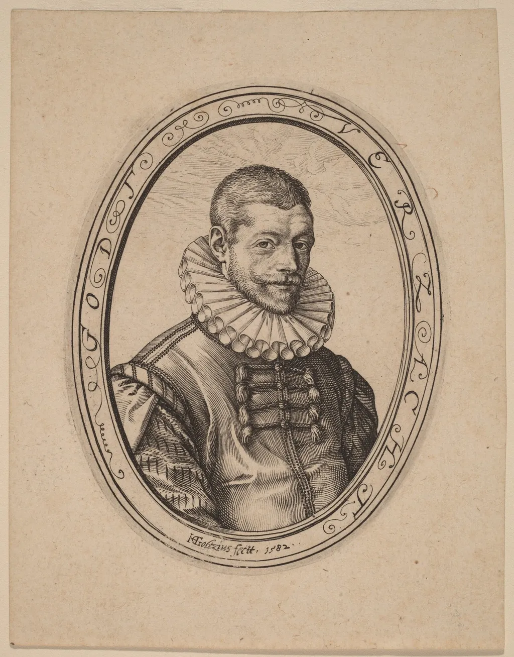 Hans Felbbier, by Hendrik Goltzius, ink, 1582