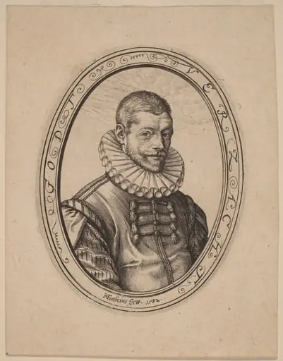 Hans Felbbier, by Hendrik Goltzius