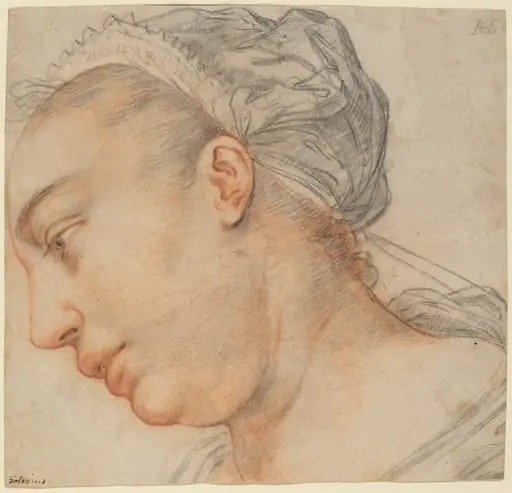 Head of a Young Woman, by Hendrik Goltzius