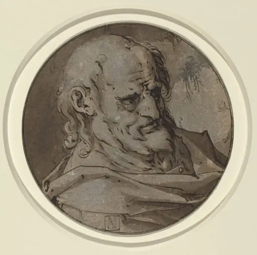 Head of an Apostle, by Hendrik Goltzius
