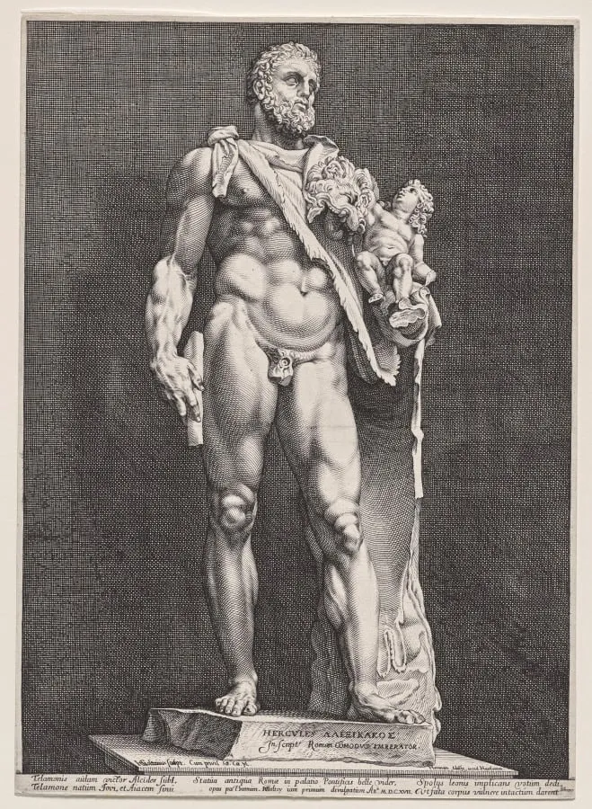 Hercules and Telephos, by Hendrik Goltzius, 1592