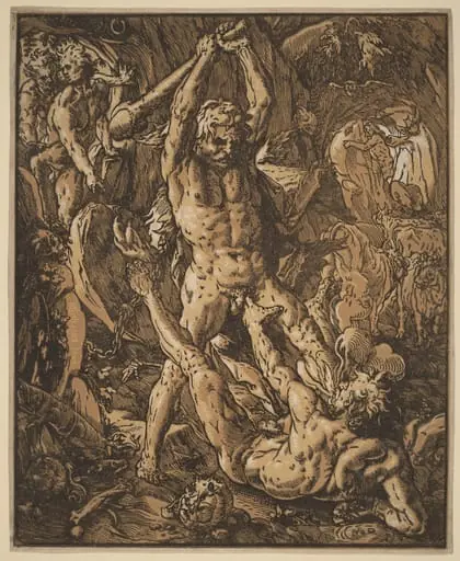 Hercules Killing Cacus, by Hendrik Goltzius