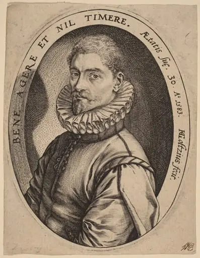 Hieronymus Scholiers, by Hendrik Goltzius