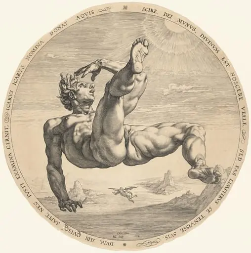 Icarus, by Hendrik Goltzius