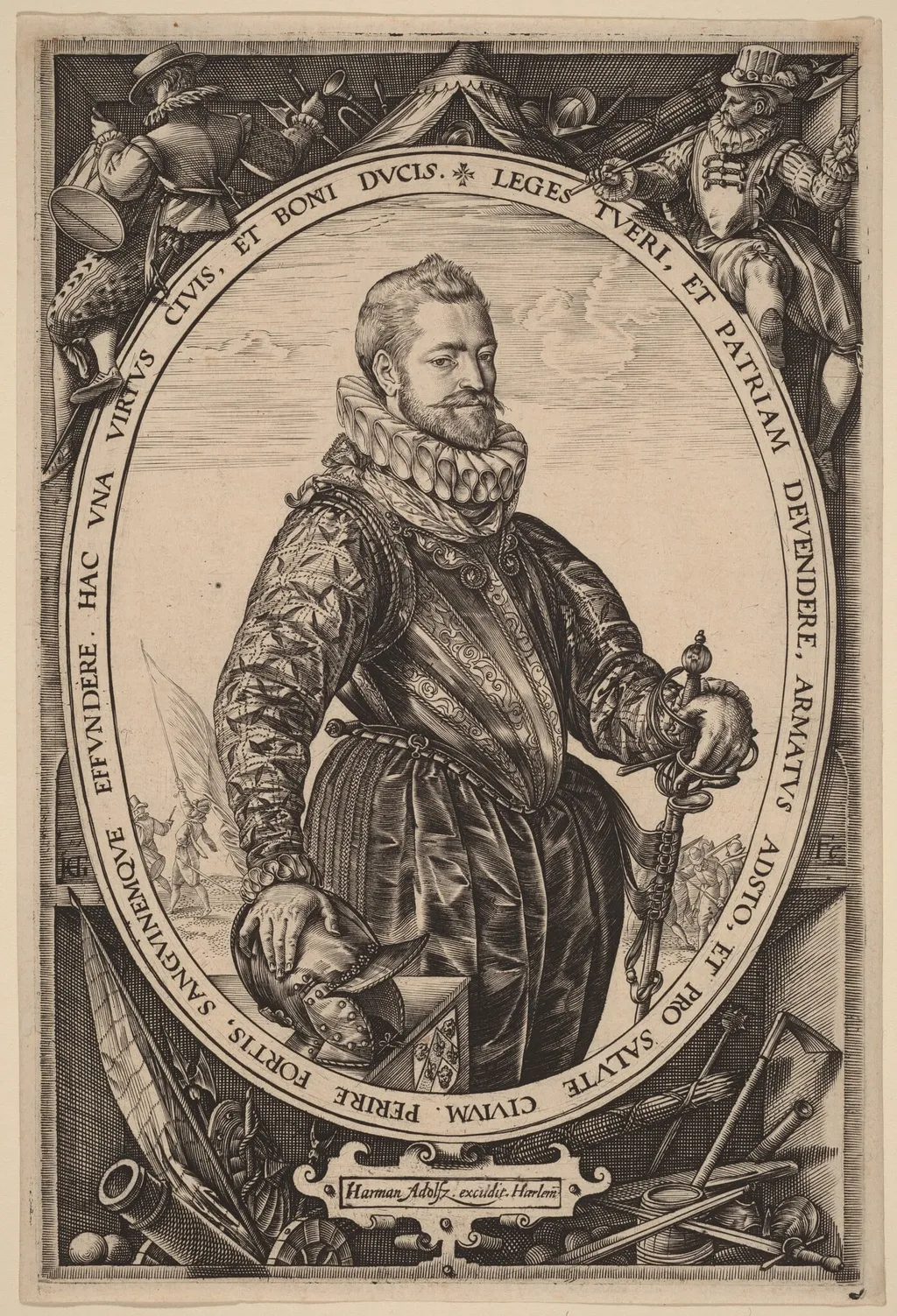 Jacques de la Faille, by Hendrik Goltzius, ink, 1580