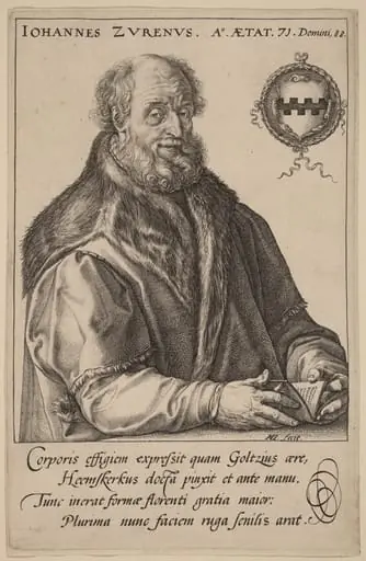 Johannes Zurenus (Jan van Zuren), by Hendrik Goltzius