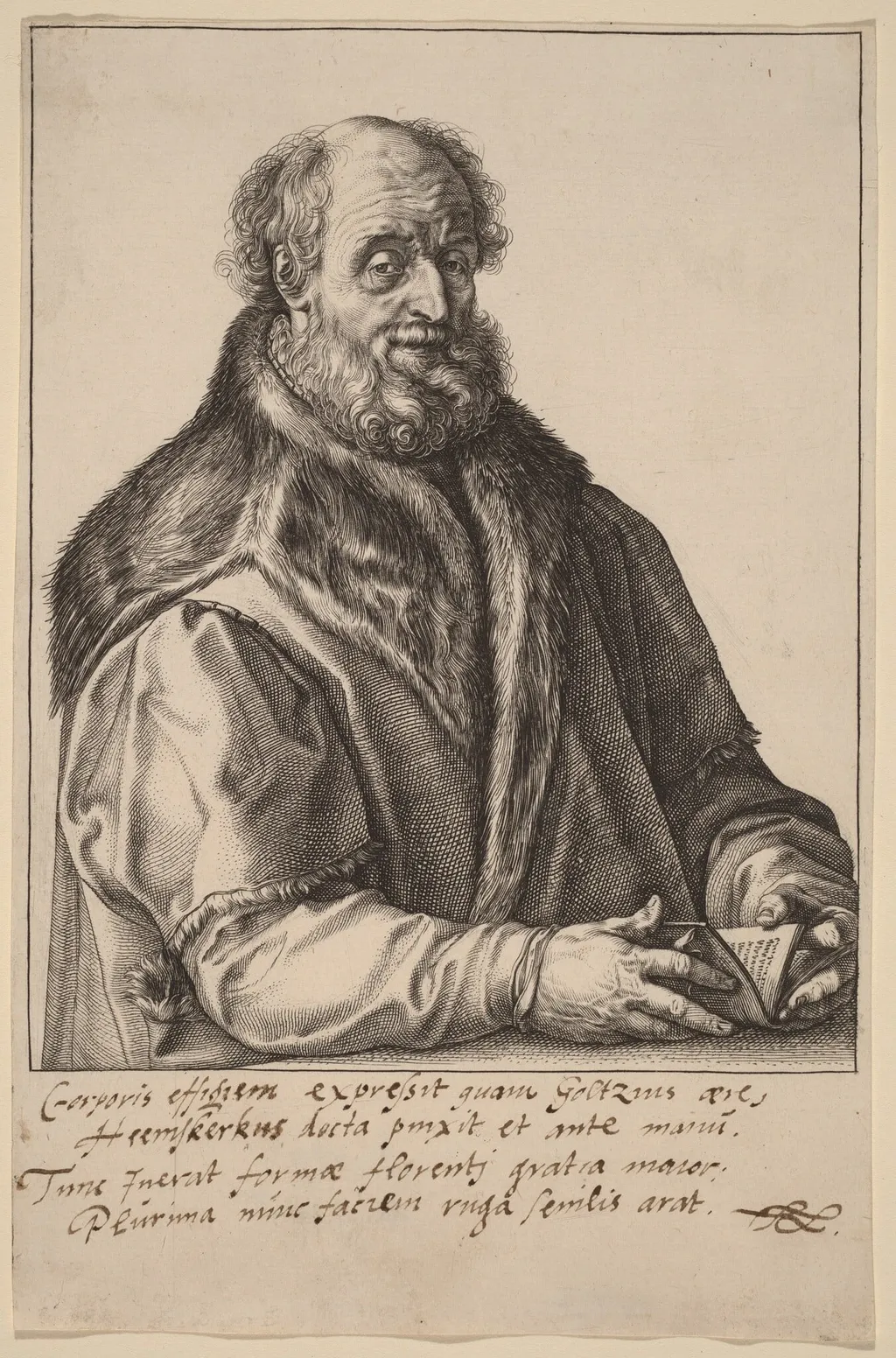 Johannes Zurenus (Jan van Zuren), by Hendrik Goltzius, ink, 1590
