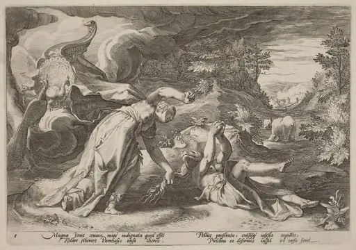 Juno Turning Callisto into a Bear, by Hendrik Goltzius