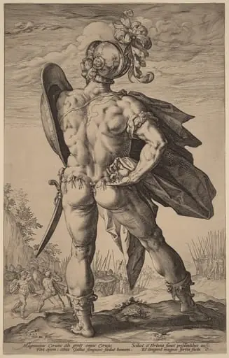 Marcus Valerius Corvus, by Hendrik Goltzius