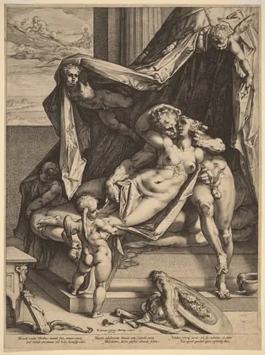 Mars and Venus, by Hendrik Goltzius