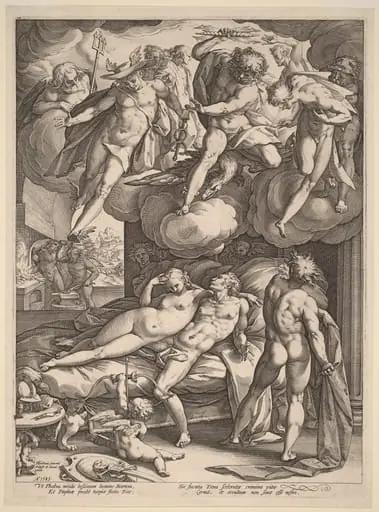 Mars and Venus Surprised by Vulcan, by Hendrik Goltzius