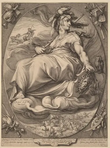 Minerva, by Hendrik Goltzius