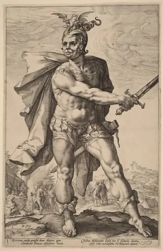 Mucius Scaevola, by Hendrik Goltzius