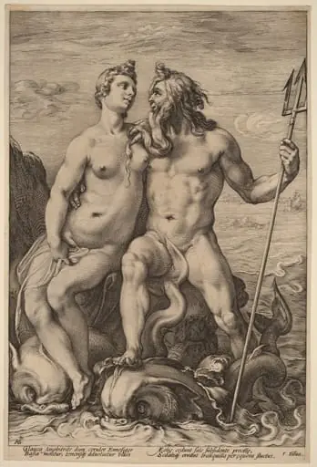 Neptune and Amphitrite, by Hendrik Goltzius