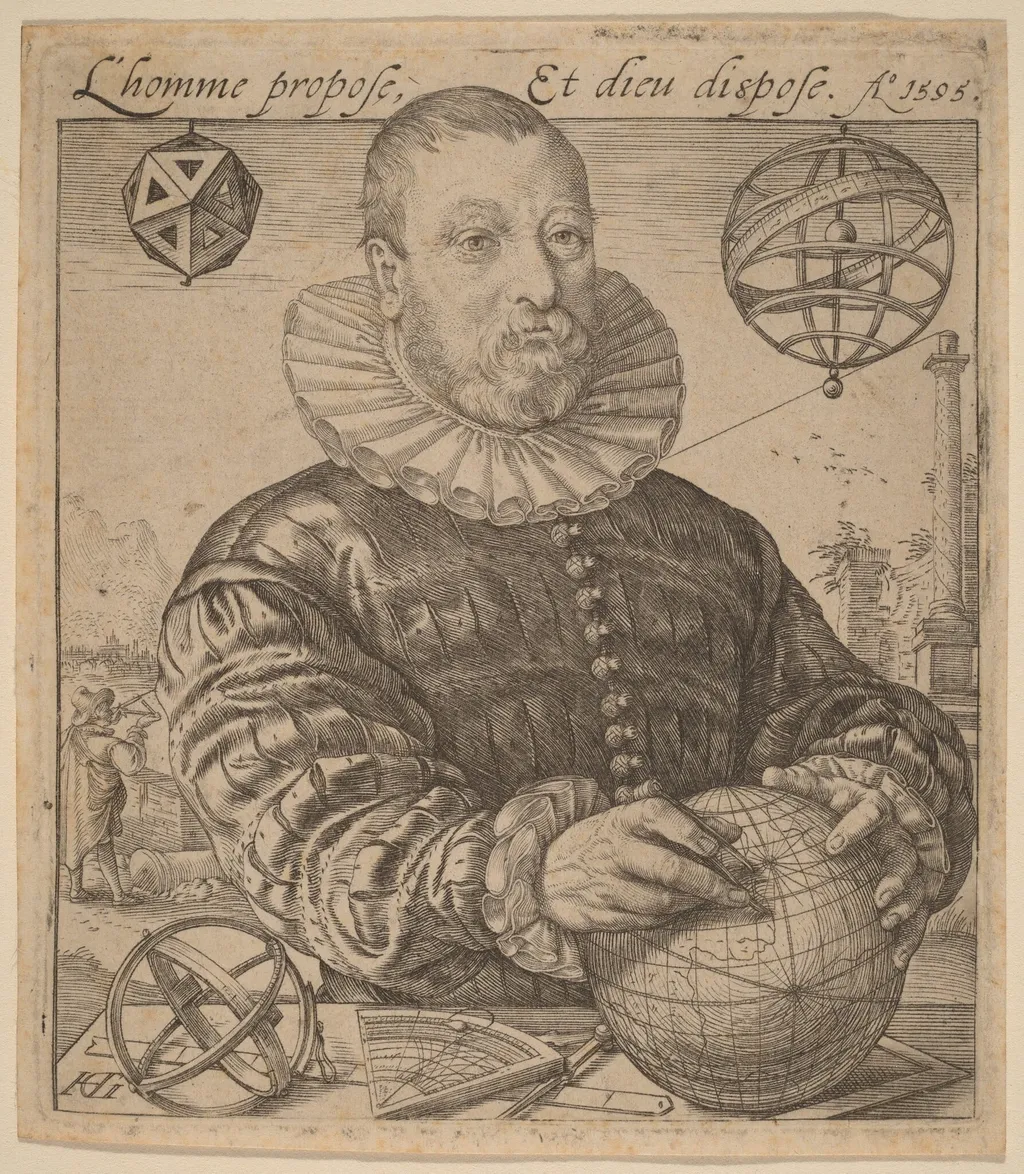Nicolaus Petri van Deventer, by Hendrik Goltzius, ink, 1595