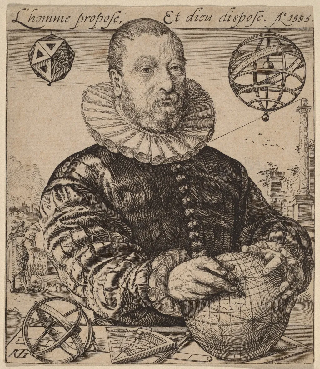 Nicolaus Petri van Deventer, by Hendrik Goltzius, ink, 1595