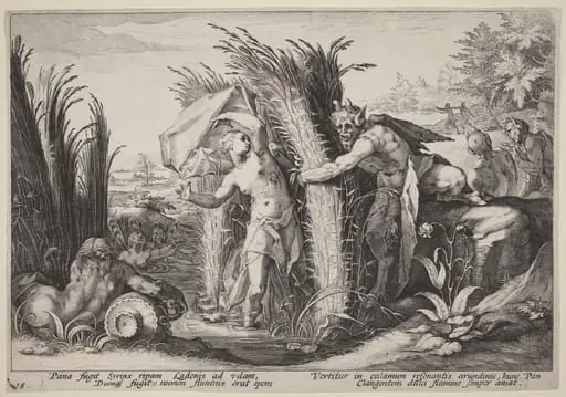 Pan and Syrinx, by Hendrik Goltzius