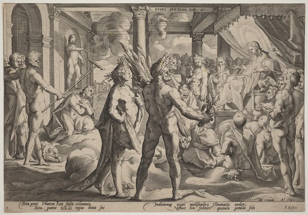 Phaeton Asking for the Chariot, by Hendrik Goltzius, ink, 1590
