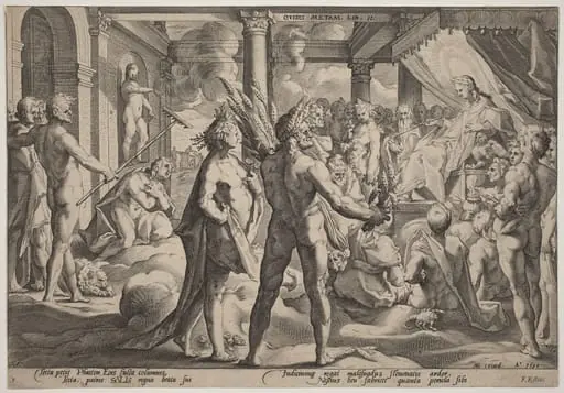 Phaeton Asking for the Chariot, by Hendrik Goltzius
