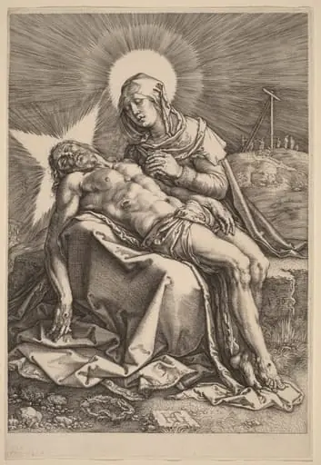 Pietà, by Hendrik Goltzius