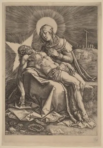 Pietà (The Sorrowing Virgin with the Dead Christ in Her Lap), by Hendrik Goltzius