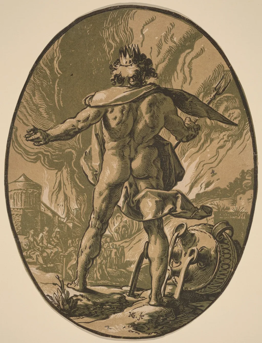 Pluto, by Hendrik Goltzius, ink, 1589
