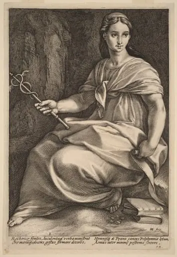 Polyhymnia, by Hendrik Goltzius