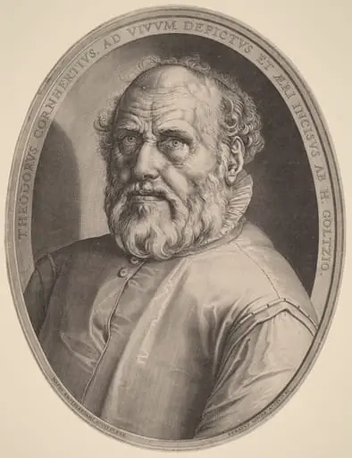 Portrait of Dirck Volckertcz. Coornhert, by Hendrik Goltzius