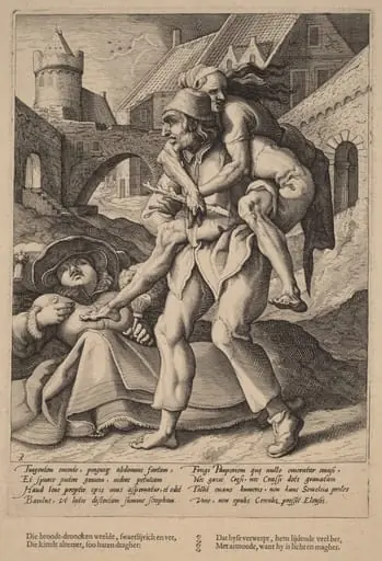 Poverty is Easier to Bear Than Luxury, by Hendrik Goltzius