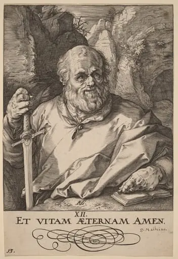 Saint Matthias, by Hendrik Goltzius