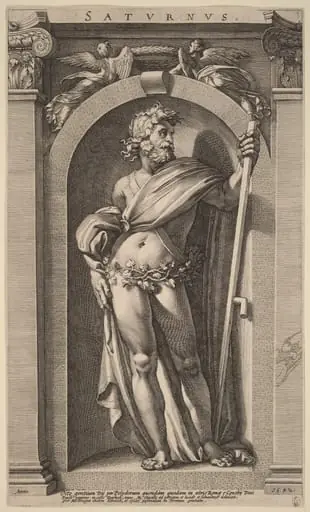 Saturn, by Hendrik Goltzius