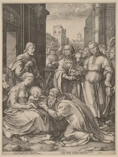 The Adoration of the Magi, by Hendrik Goltzius