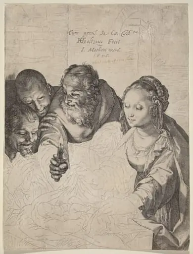 The Adoration of the Shepherds, by Hendrik Goltzius