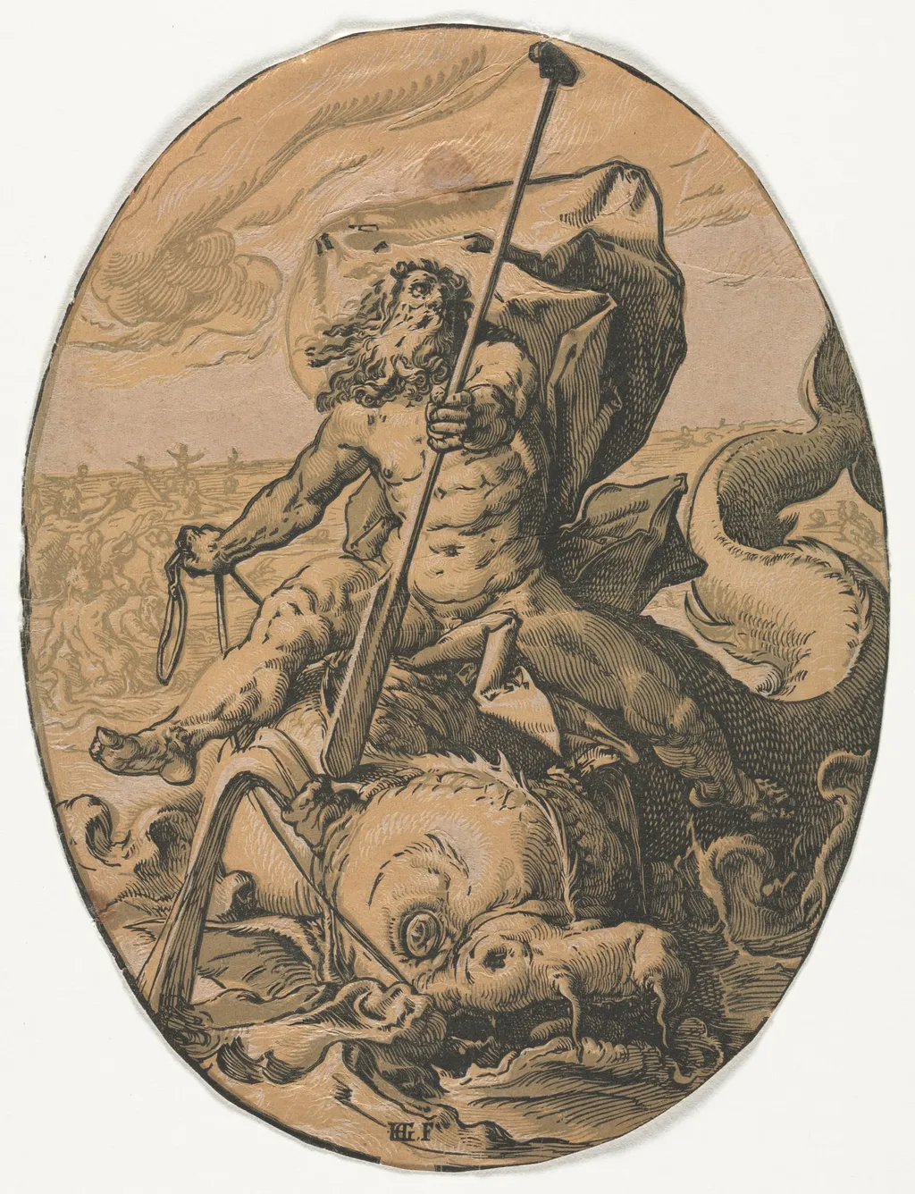 The Deities: Oceanus, by Hendrik Goltzius, 1589