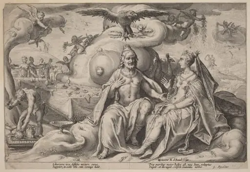 The Dispute between Jupiter and Juno, by Hendrik Goltzius