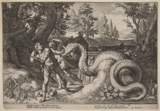 The Dragon Devouring the Companions of Cadmus, by Hendrik Goltzius
