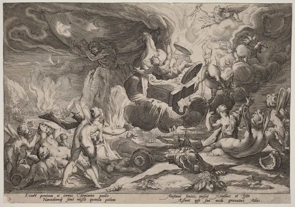 The Fall of Phaeton, by Hendrik Goltzius, ink, 1600