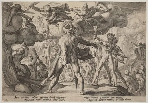 The Giants Climbing the Heavens, by Hendrik Goltzius