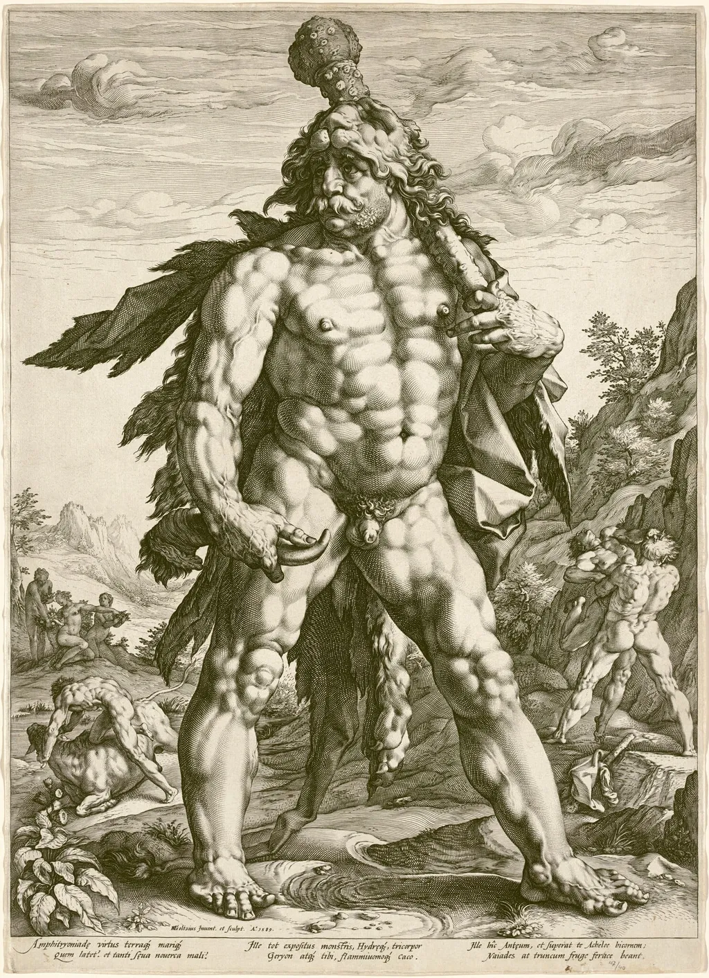 The Great Hercules, by Hendrik Goltzius, ink, 1589