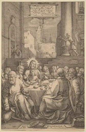 The Last Supper, by Hendrik Goltzius