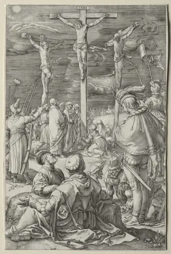 The Passion: Christ of the Cross between the Two Thieves, by Hendrik Goltzius