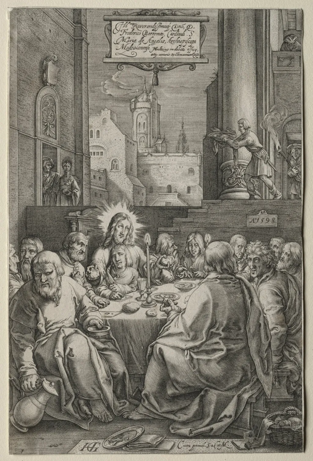 The Passion: The Last Supper, by Hendrik Goltzius, 1598