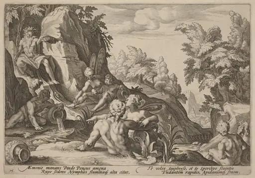 The River God Peneus Surrounded by Other Divinities, by Hendrik Goltzius