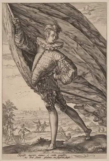 The Standard Bearer, Turned to Left, by Hendrik Goltzius