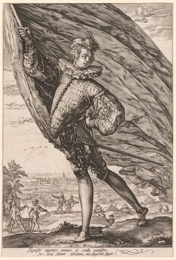 The Standard Bearer, Turned to Left, by Hendrik Goltzius