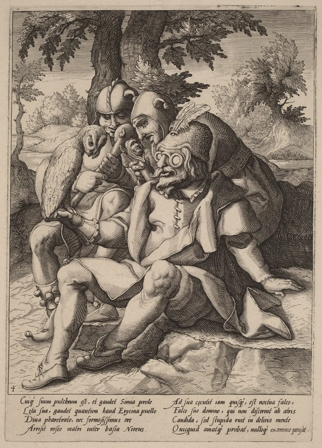 The Wisdom of Fools, by Hendrik Goltzius, ink, 1592