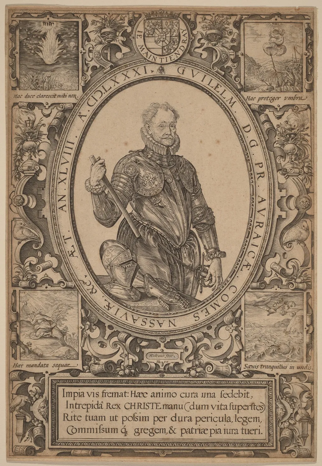 William, Count of Nassau, Prince of Orange, by Hendrik Goltzius, ink, 1581