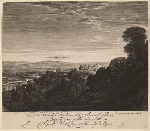 Landscape at Dawn: Aurora, by Hendrik Goudt