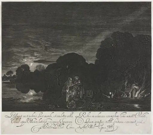 The Flight into Egypt (Night), by Hendrik Goudt